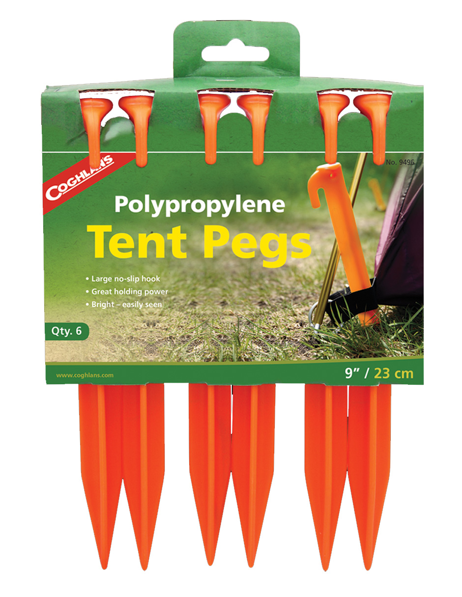 Estacas para Tienda de Campaña Coghlan's 9496 color Naranja 6 Piezas