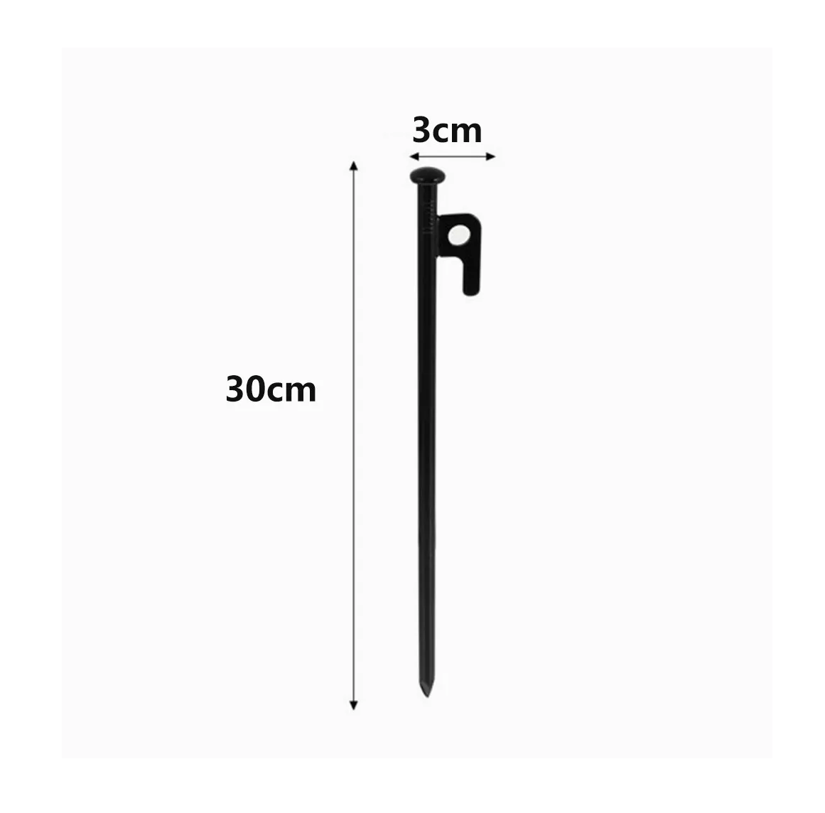 Foto 3 pulgar | Estacas de Acero Resistentes de 30 CM para Tienda 8 Piezas Negro