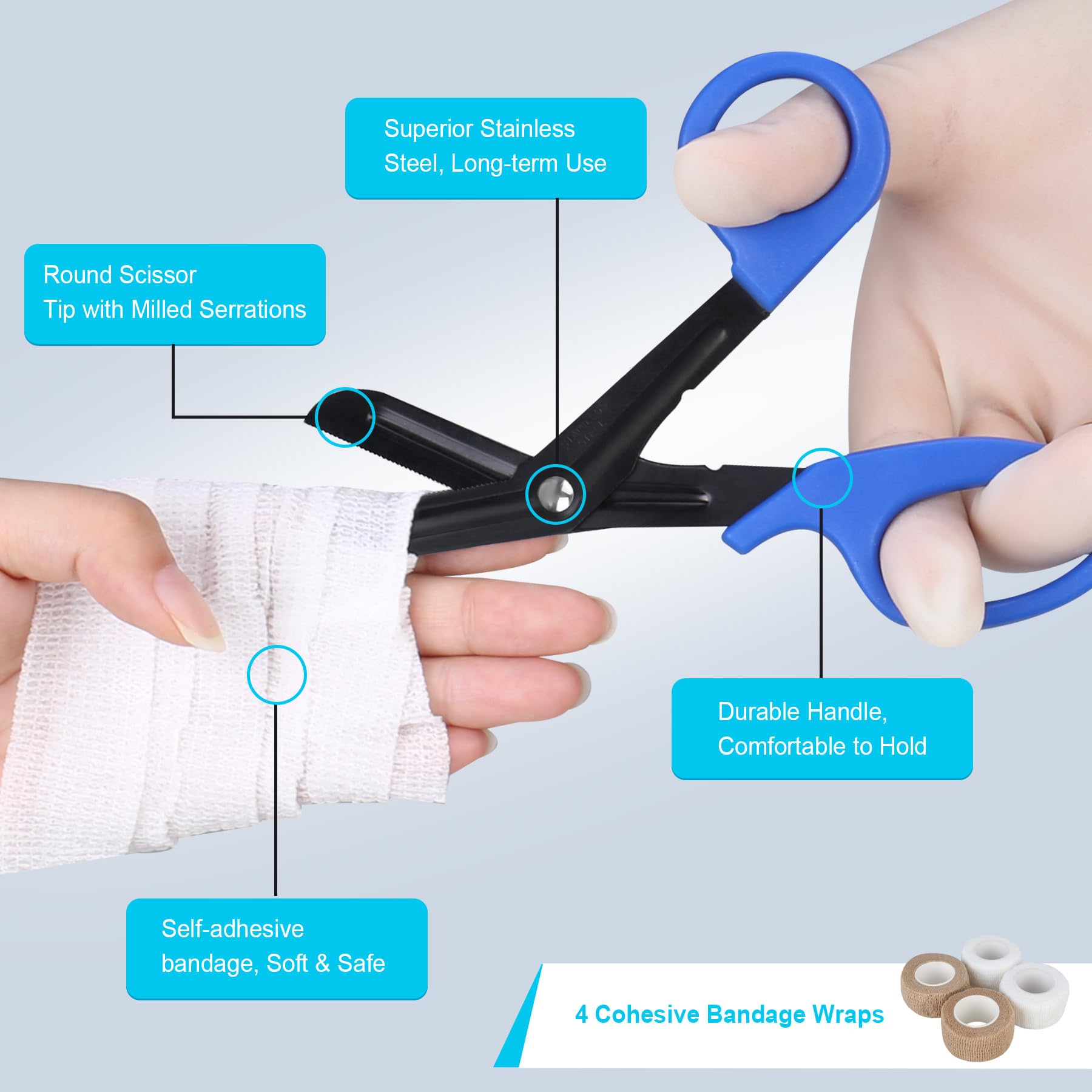 Foto 5 pulgar | Set De Herramientas De Enfermería Bovke  Funda Para Estetoscopio Con Tijeras Y Linternas - Venta Internacional.