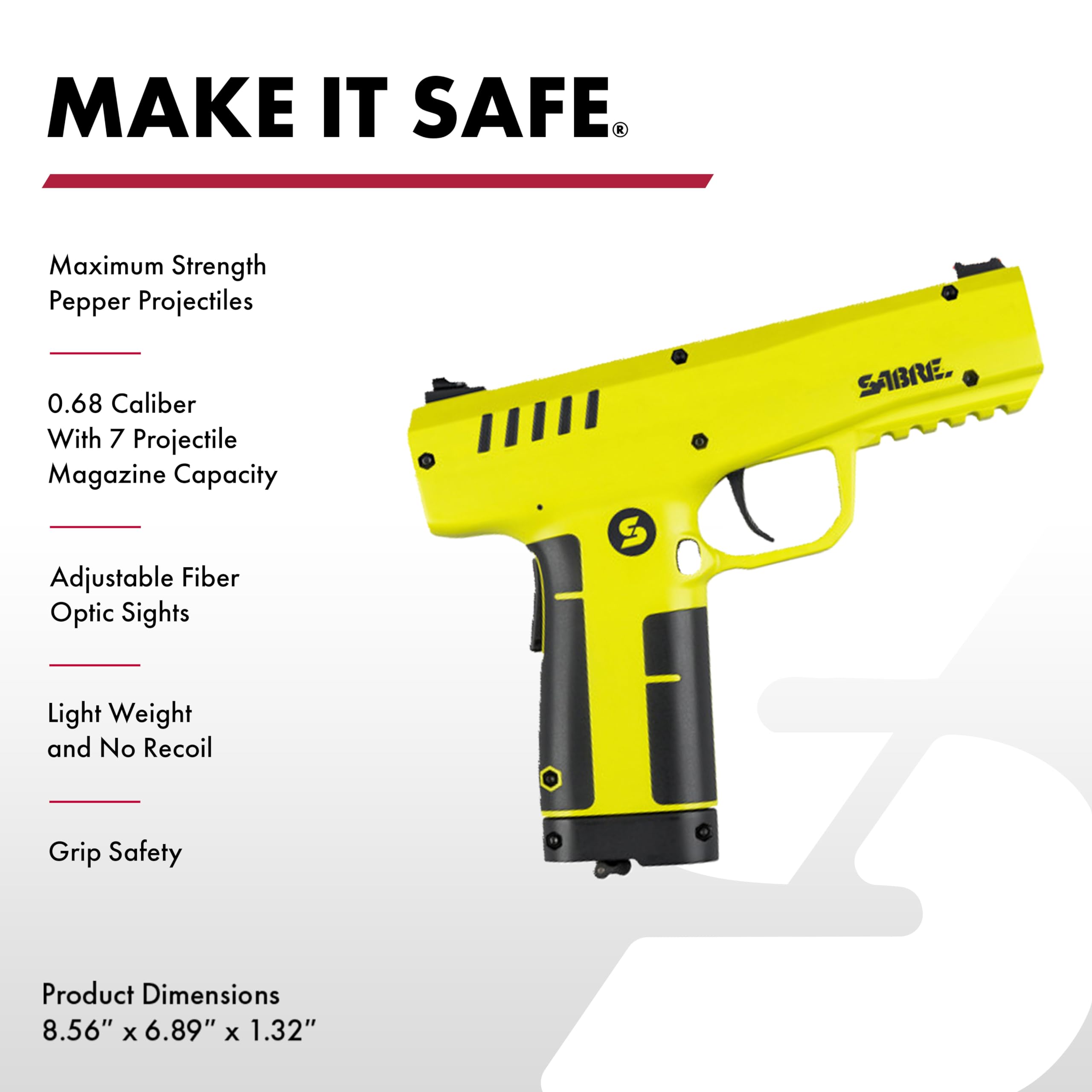 Foto 7 | Lanzador De Proyectiles Pepper Sabre Home Defense Con Gel De Pimienta - Venta Internacional.