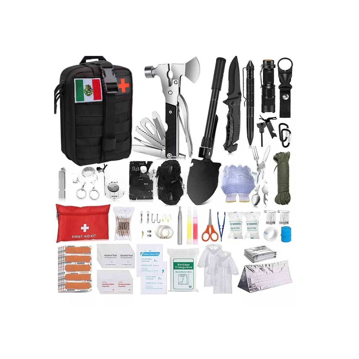 Foto 2 pulgar | Kit De Supervivencia Emergencia Portátil Para Camping 325pzs Eo Safe Imports Esi-13853 Negro