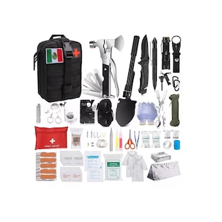 Foto 1 | Kit De Supervivencia Emergencia Portátil Para Camping 325pzs Eo Safe Imports Esi-13853 Negro