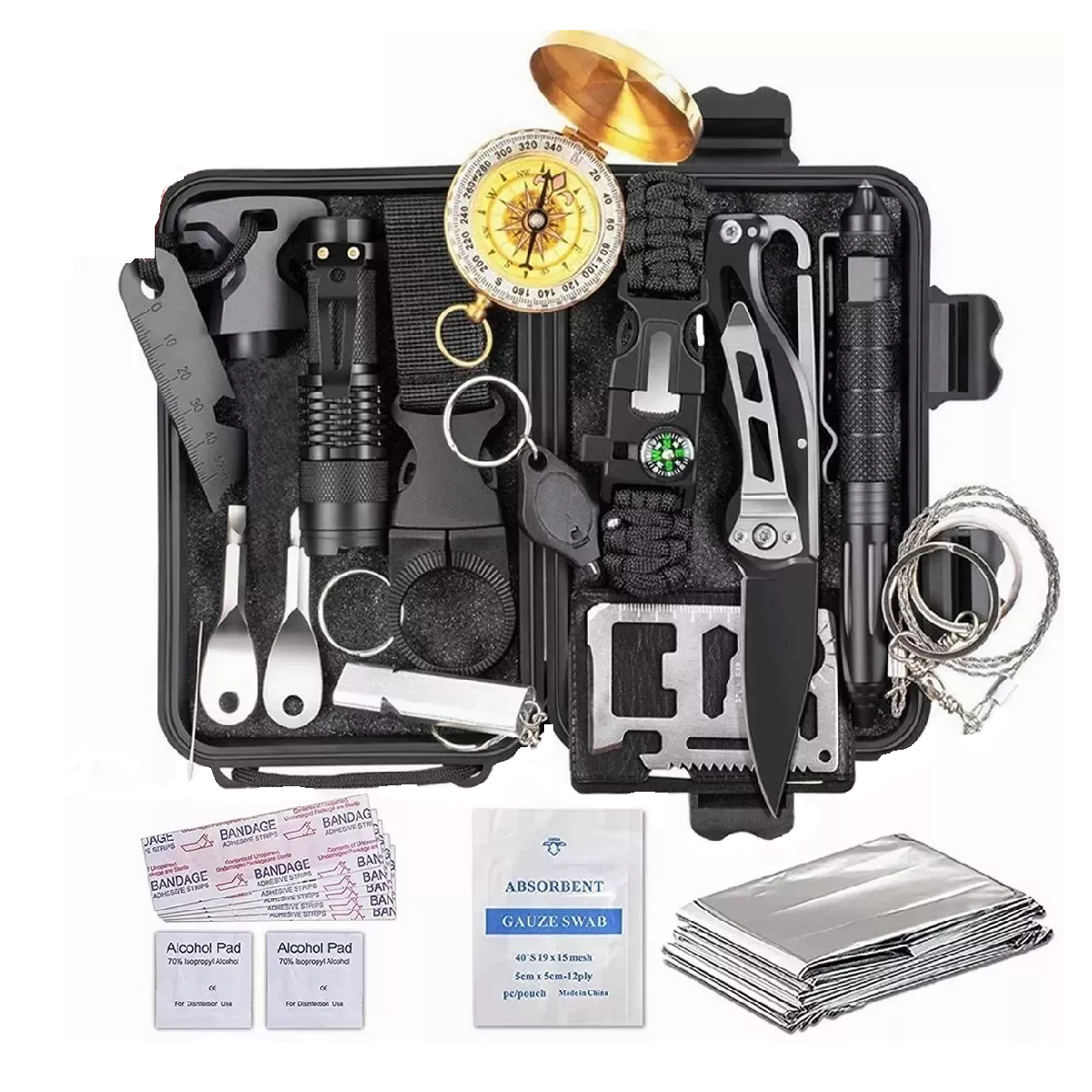 Foto 2 pulgar | Kit De Supervivencia De Emergencia Para Camping Eo Safe Imports Esi-5378-1 Negro