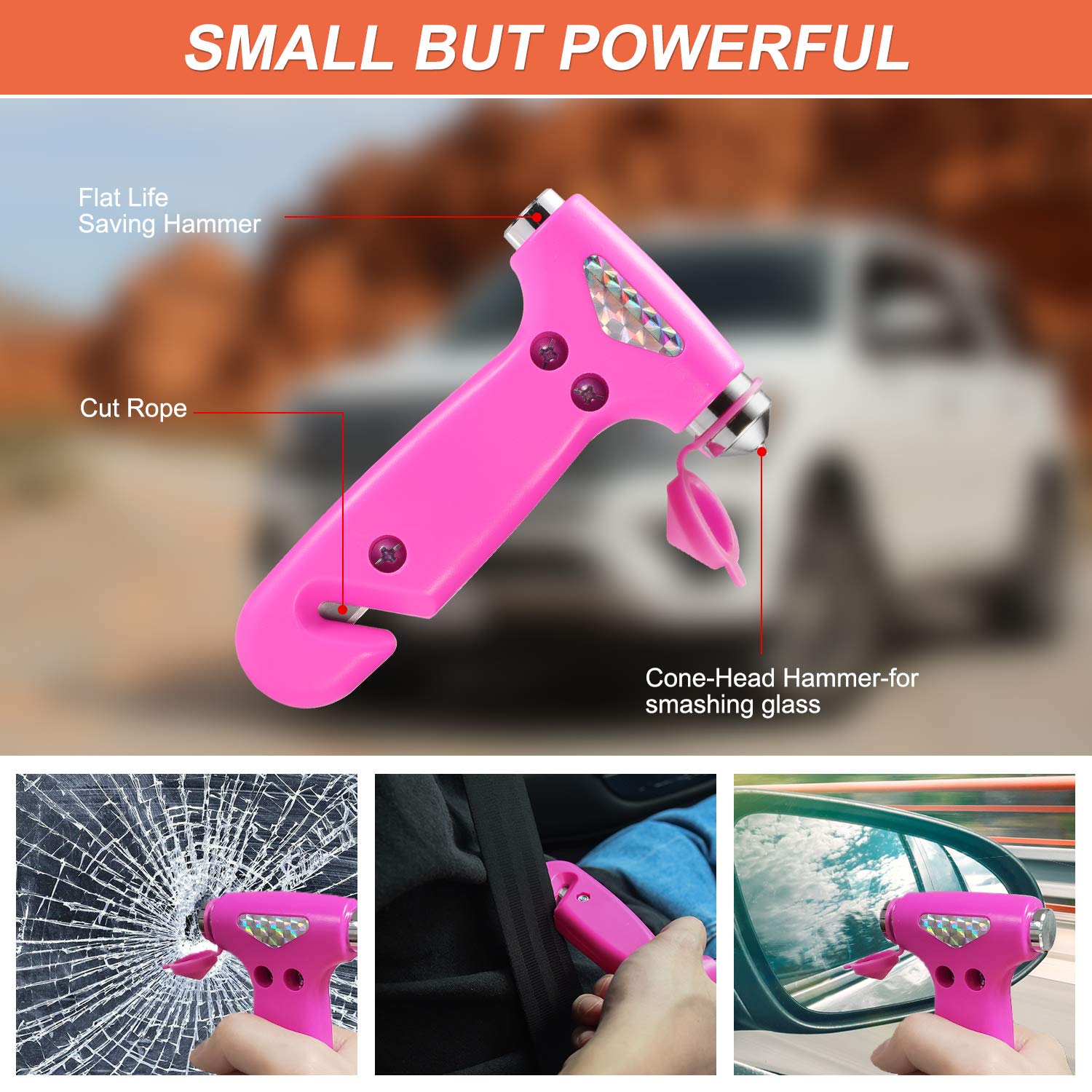 Foto 6 pulgar | Kit De Emergencia Para Coche Thinkwork Para Adolescente Y Mujer, Color Rosa - Venta Internacional.
