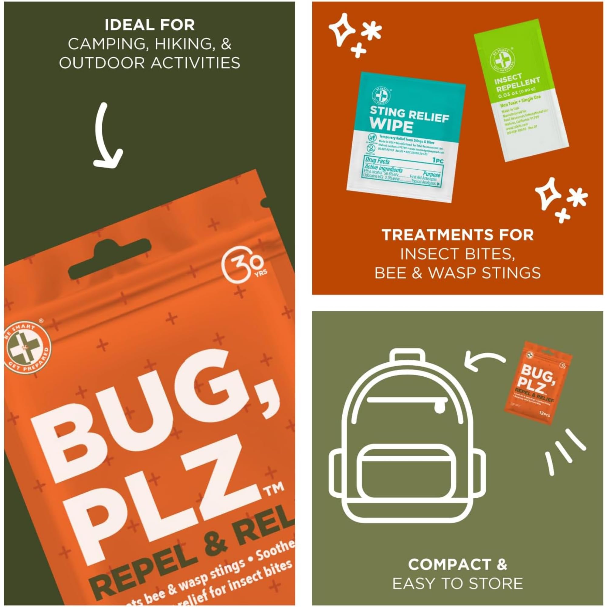 Foto 5 pulgar | Kit Para Repeler Y Aliviar Insectos Be Smart Get Prepared  12 Piezas - Venta Internacional.