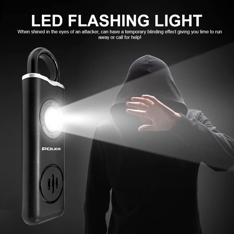 Foto 4 pulgar | Llavero De Alarma Personal Police, 130 Db, Sirena, Linterna Led - Venta Internacional.