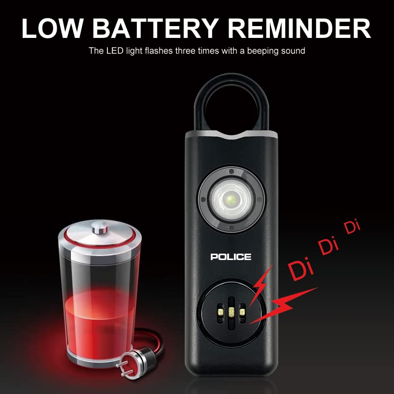 Foto 6 pulgar | Llavero De Alarma Personal Police, 130 Db, Sirena, Linterna Led - Venta Internacional.