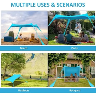 Foto 8 | Toldo Portátil Cjr Azul Plegable