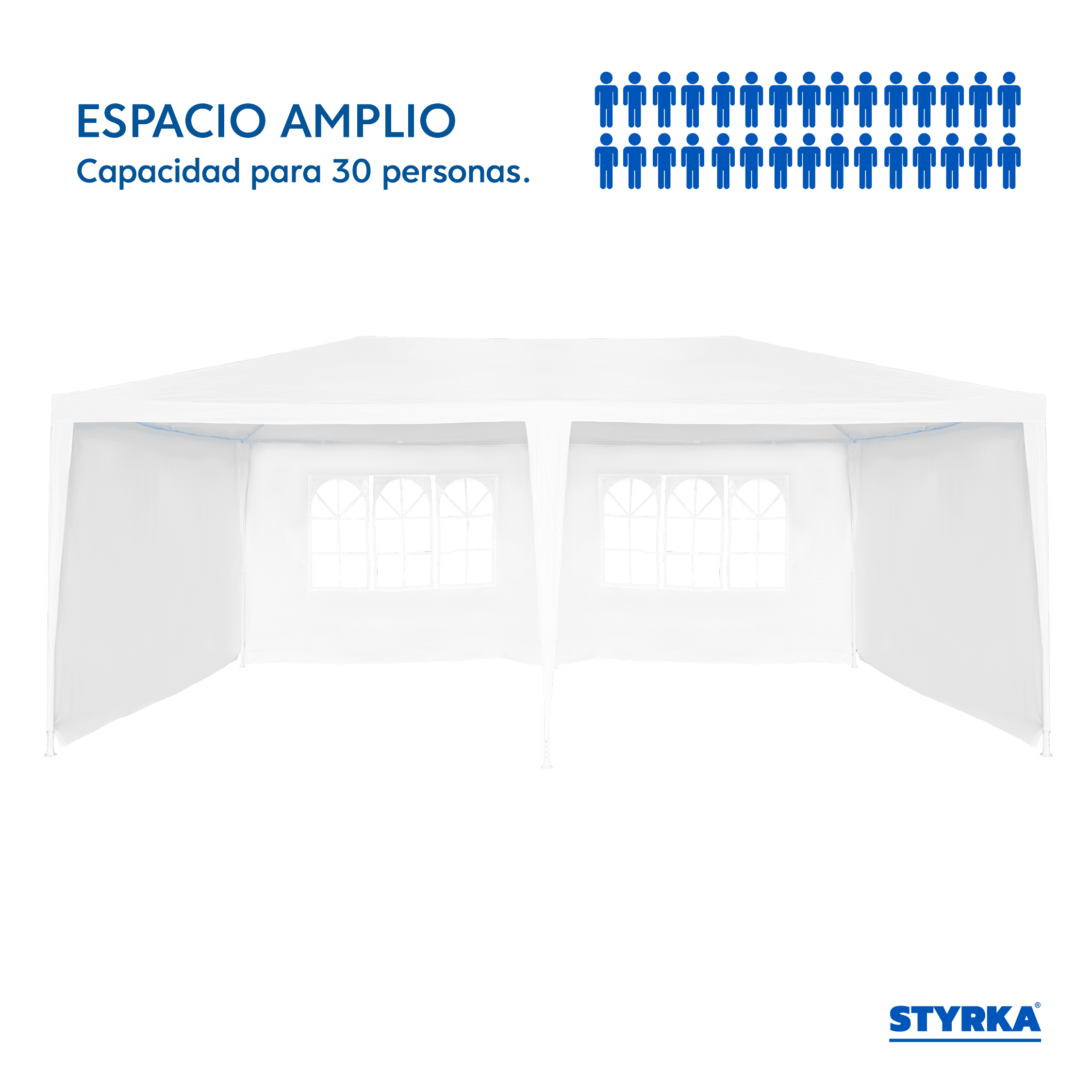 Foto 5 pulgar | Toldo Plegable 3x6 M Styrka Impermeable Y Reforzado Color Blanco Para Eventos