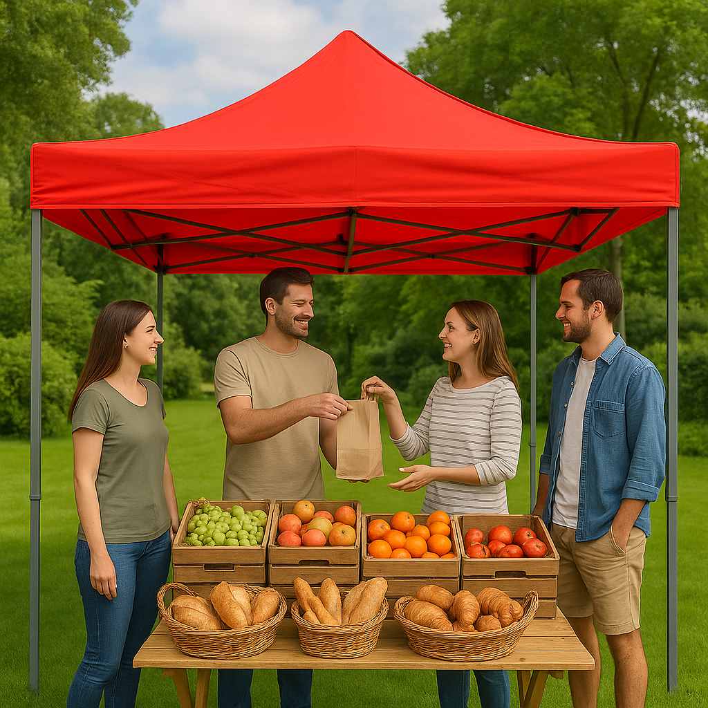 Foto 7 | Toldo Plegable 3 x 3 m Rojo