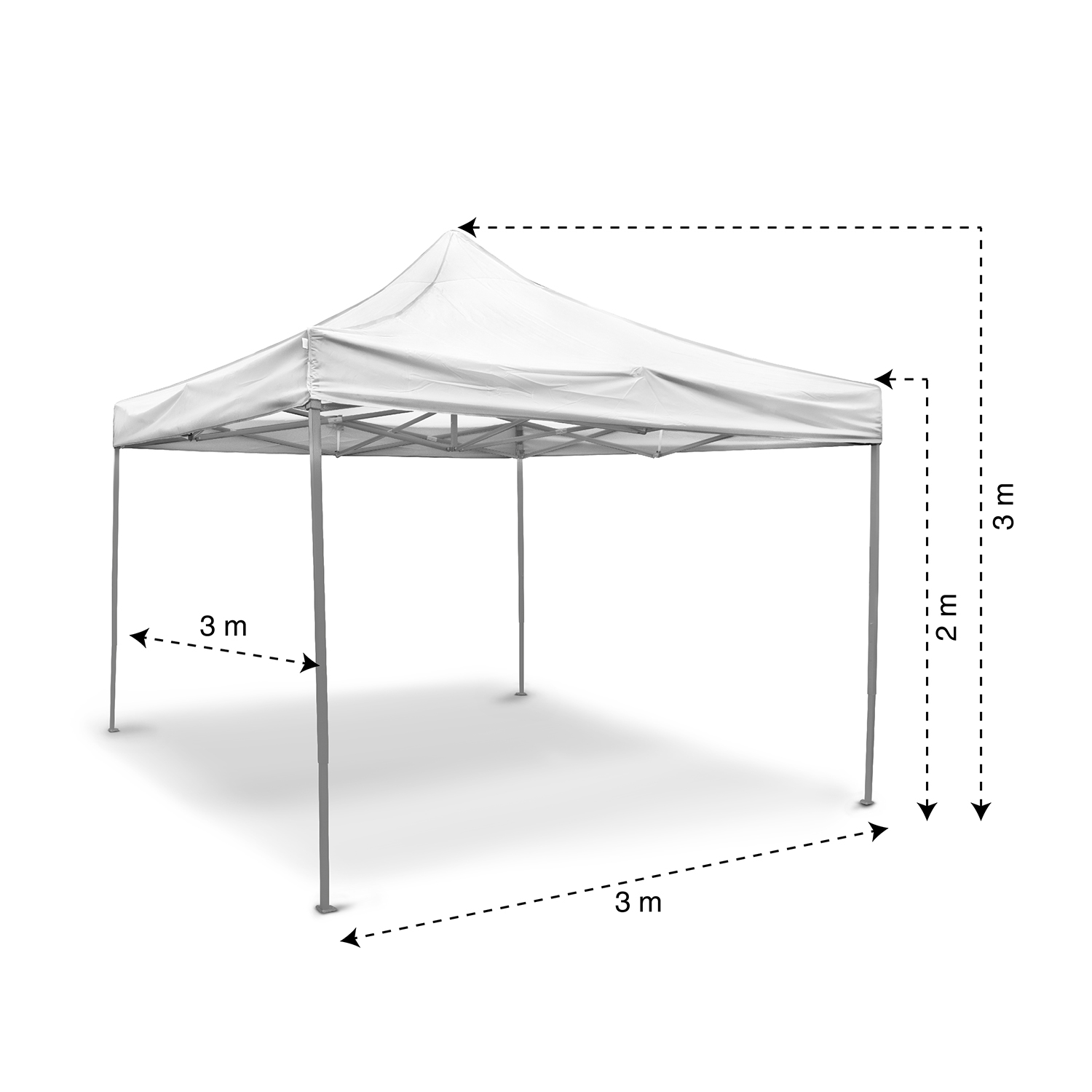Foto 9 pulgar | Toldo Plegable 3 x 3 m Blanco