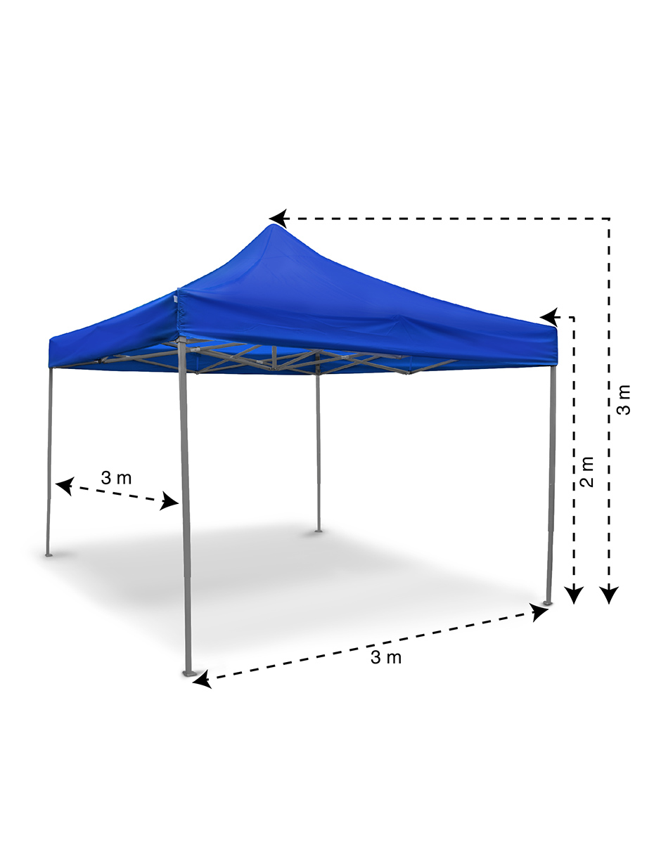 Foto 6 pulgar | Carpa Toldo 3x3m Plegable Azul