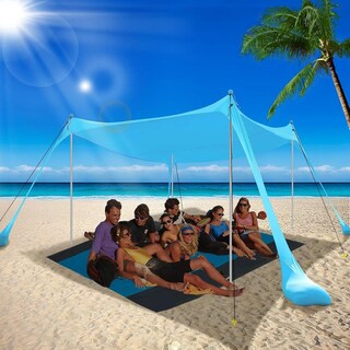 Foto 4 | Toldo Sombra Para Playa Portatil 3x3 Fácil De Armar Upf+50