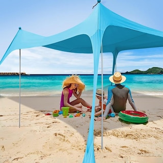 Foto 3 | Toldo Sombra Para Playa Portatil 3x3 Fácil De Armar Upf+50
