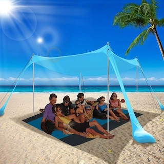 Foto 4 | Toldo Sombra Para Playa Portatil 3x3 Fácil De Armar Upf+50