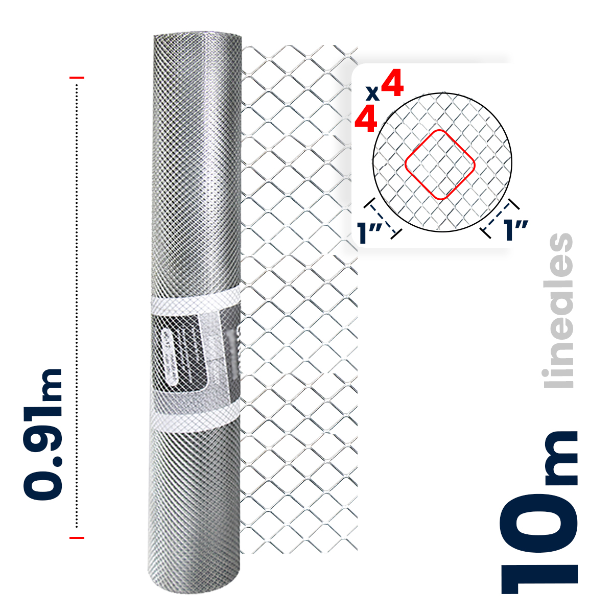 Criba Galvanizada Akron  Ab 4x4 Long. 10 M