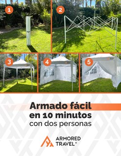 Foto 2 | Toldo tipo Carpa Armored Travel con Paredes Plegable 3 x 3 m Retráctil Blanco