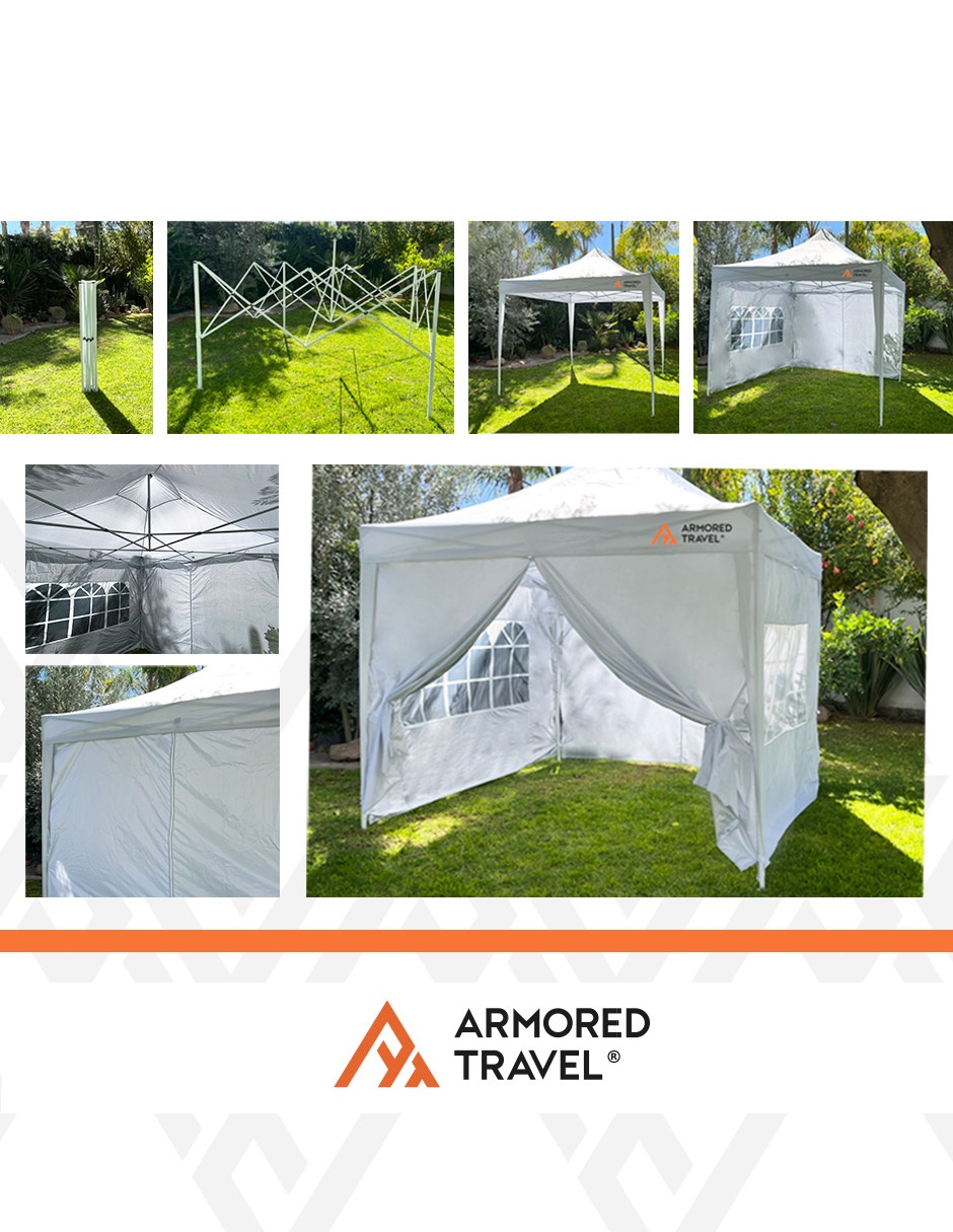 Foto 8 pulgar | Toldo tipo Carpa Armored Travel con Paredes Plegable 3 x 3 m Retráctil Blanco