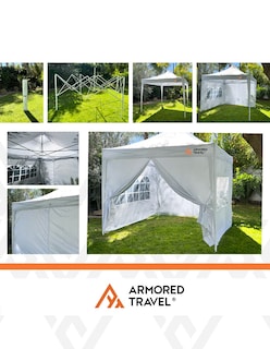 Foto 7 | Toldo tipo Carpa Armored Travel con Paredes Plegable 3 x 3 m Retráctil Blanco