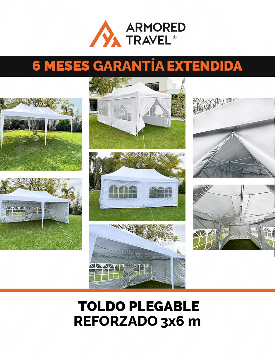 Foto 5 pulgar | Toldo tipo Carpa Armored Travel con Paredes Plegable 3 x 6 m Retráctil Blanco