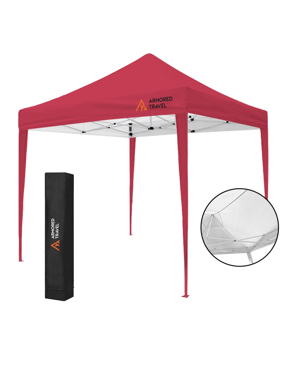 Toldo tipo Carpa Plegable Impermeable Armored Travel 3 x 3 m Rojo