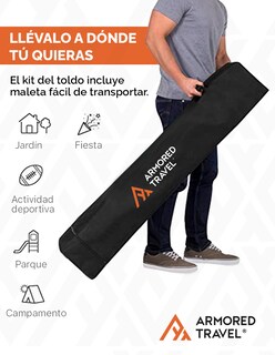 Foto 7 | Toldo tipo Carpa Plegable Impermeable Armored Travel 3 x 3 m Rojo