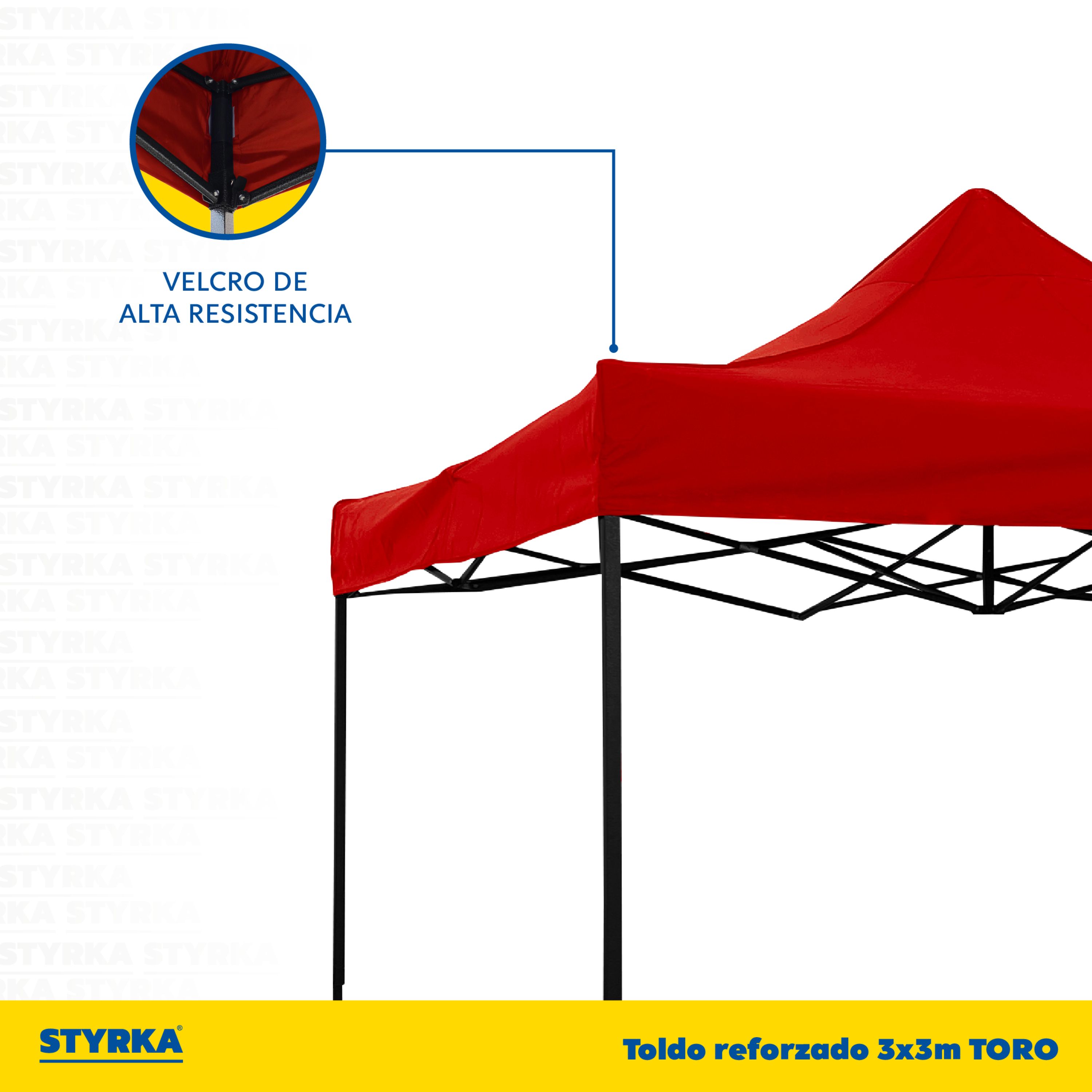 Foto 7 pulgar | Carpa Toldo Plegable 3x3 Impermeable y Reforzado Styrka Rojo