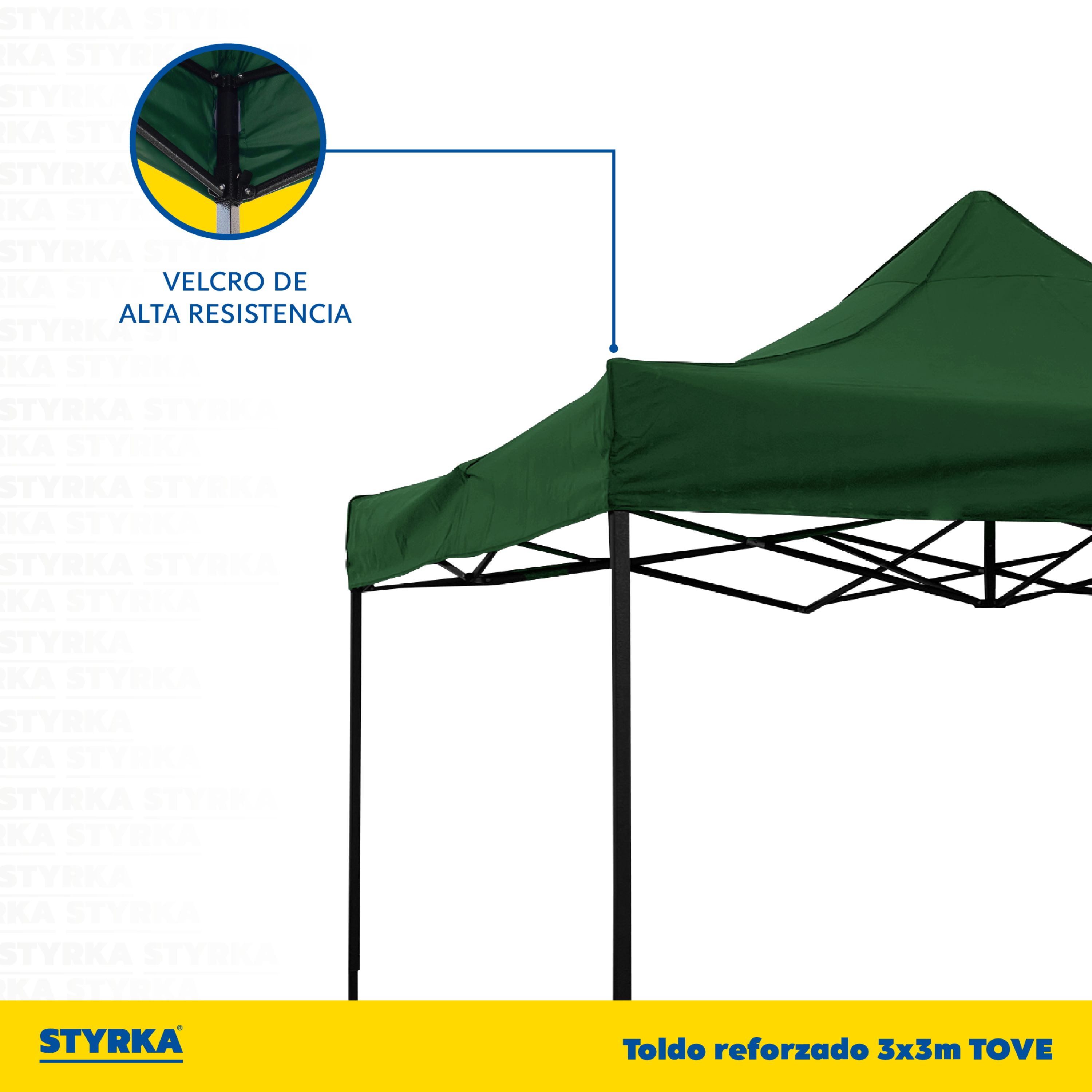 Foto 6 pulgar | Carpa Toldo Plegable 3x3 Impermeable y Reforzado Styrka Verde