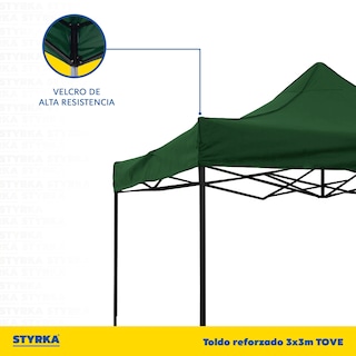 Foto 5 | Carpa Toldo Plegable 3x3 Impermeable y Reforzado Styrka Verde