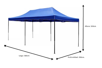 Foto 8 | Carpa Toldo de Lona EKE Life Home Impermeable 3 X 6 m