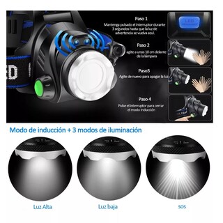 Foto 2 | Lámpara Led Led Minera Recargable Usb con Sensor Eo Safe Imports Esi-9197 Multicolor