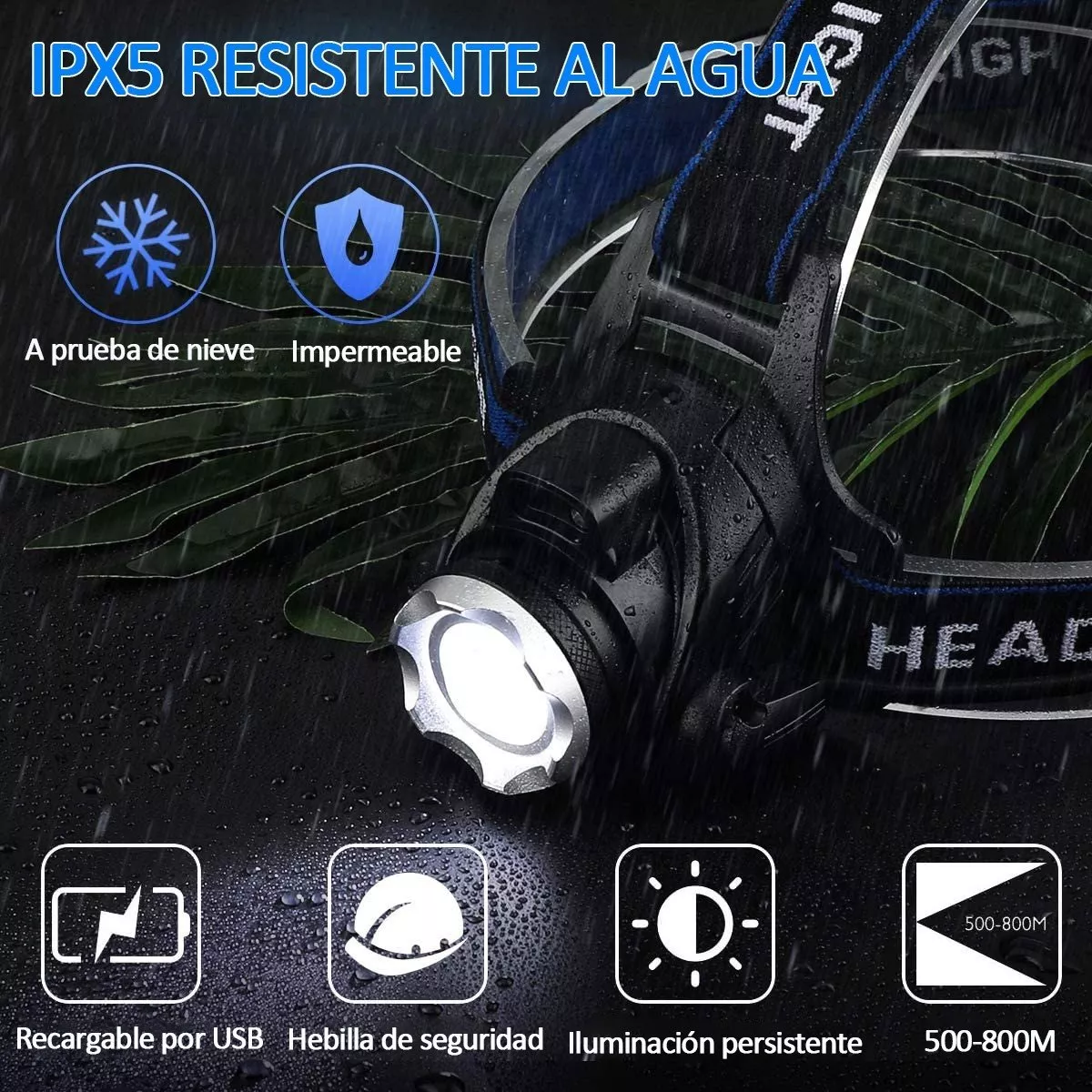 Foto 4 pulgar | Lámpara Led Led Minera Recargable Usb con Sensor Eo Safe Imports  Esi-9197 Multicolor