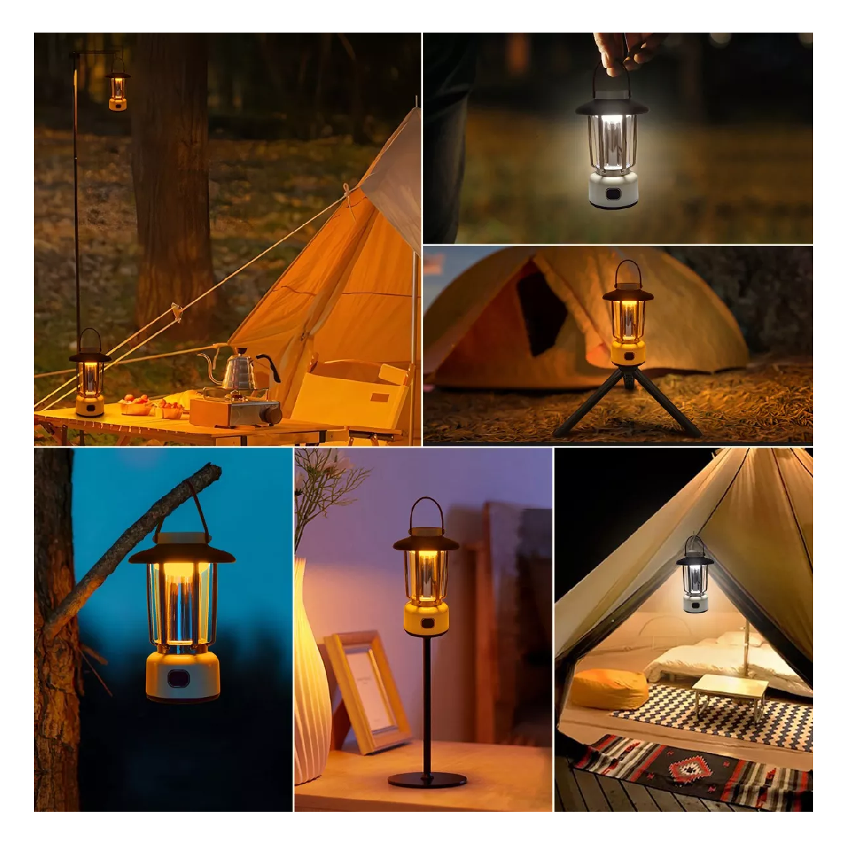 Foto 5 pulgar | Linterna de Camping Apunol con Luz Blanca y Cálida Resistente al Agua y con Función de Carga USB