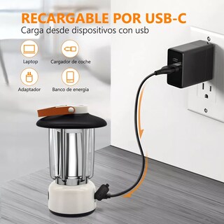 Foto 4 | Luz De Camping Con Linterna Para La Noche Eo Safe Imports Esi-13898 Plata