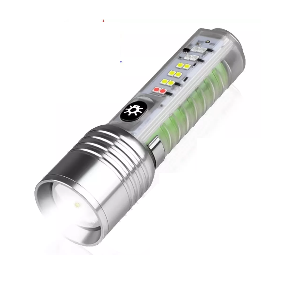 Lampara Recargable Linterna Camping Potente Led Luminoso Eo Safe Imports Esi-13897 Plata