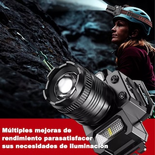 Foto 3 | Lámpara De Cabeza Led Minera Recargable Accesorios Tacticos Eo Safe Imports Esi-13896 Multicolor