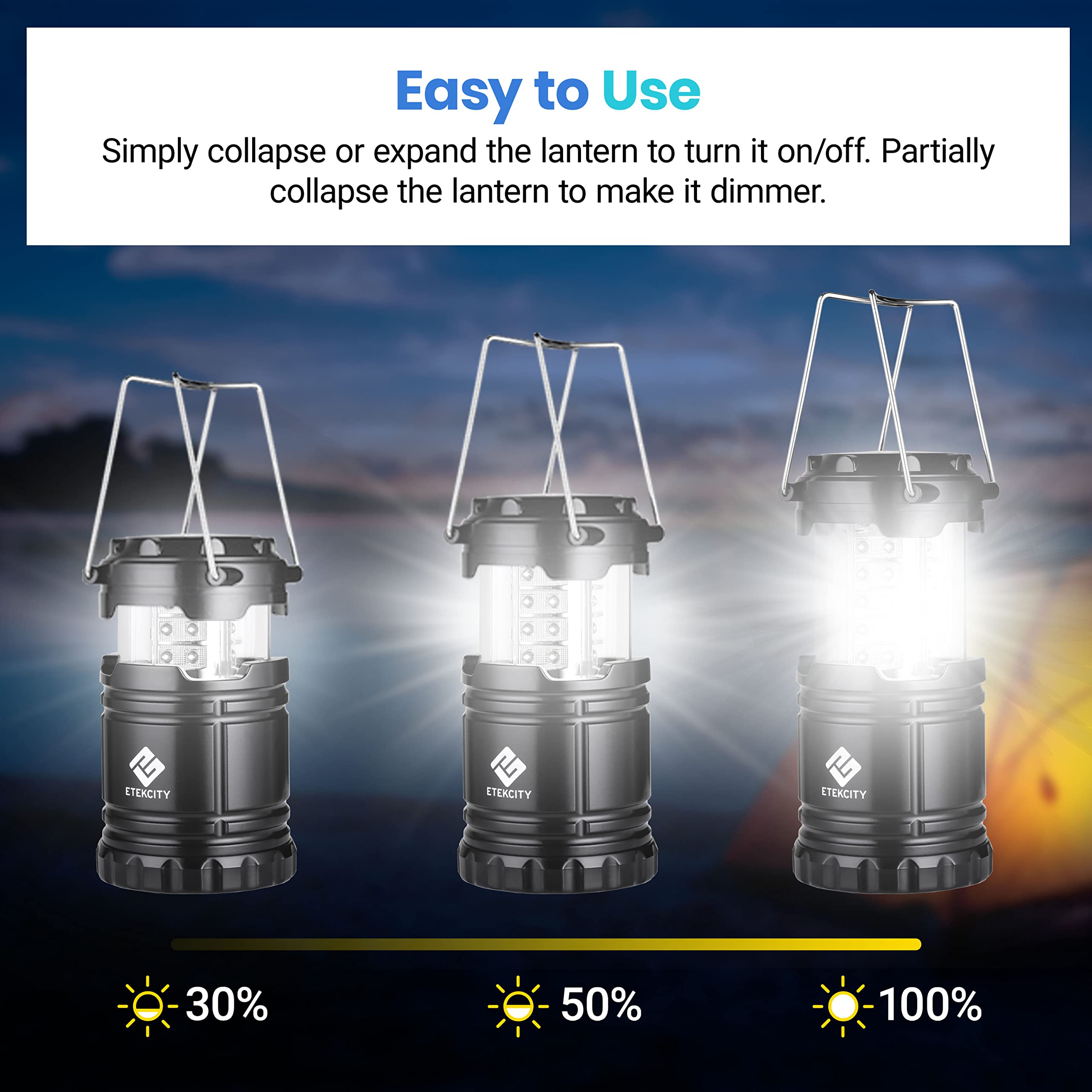 Foto 5 pulgar | Lantern Etekcity Camping Essentials - Luces Led (154 Lm, 2 Unidades) - Venta Internacional.