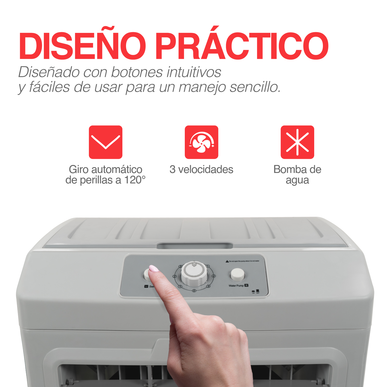 Foto 6 | Enfriador de Aire 3 en 1 Polar-4700 cfm Portátil 3 Velocidades Capacidad 48l P/ 40 A 60 M2