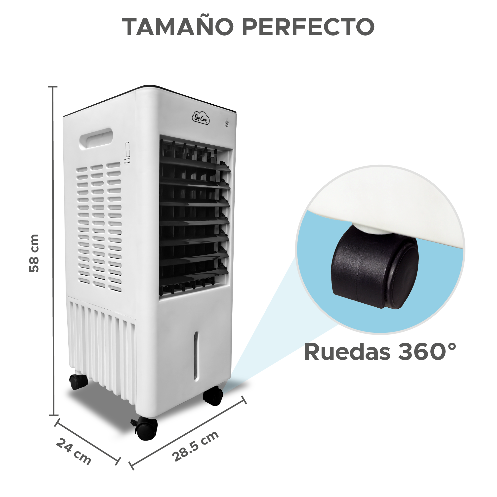 Foto 4 pulgar | Enfriador De Aire Evaporativo Sky Care 10l - 3 En 1: Enfría, Humidifica Y Purifica.