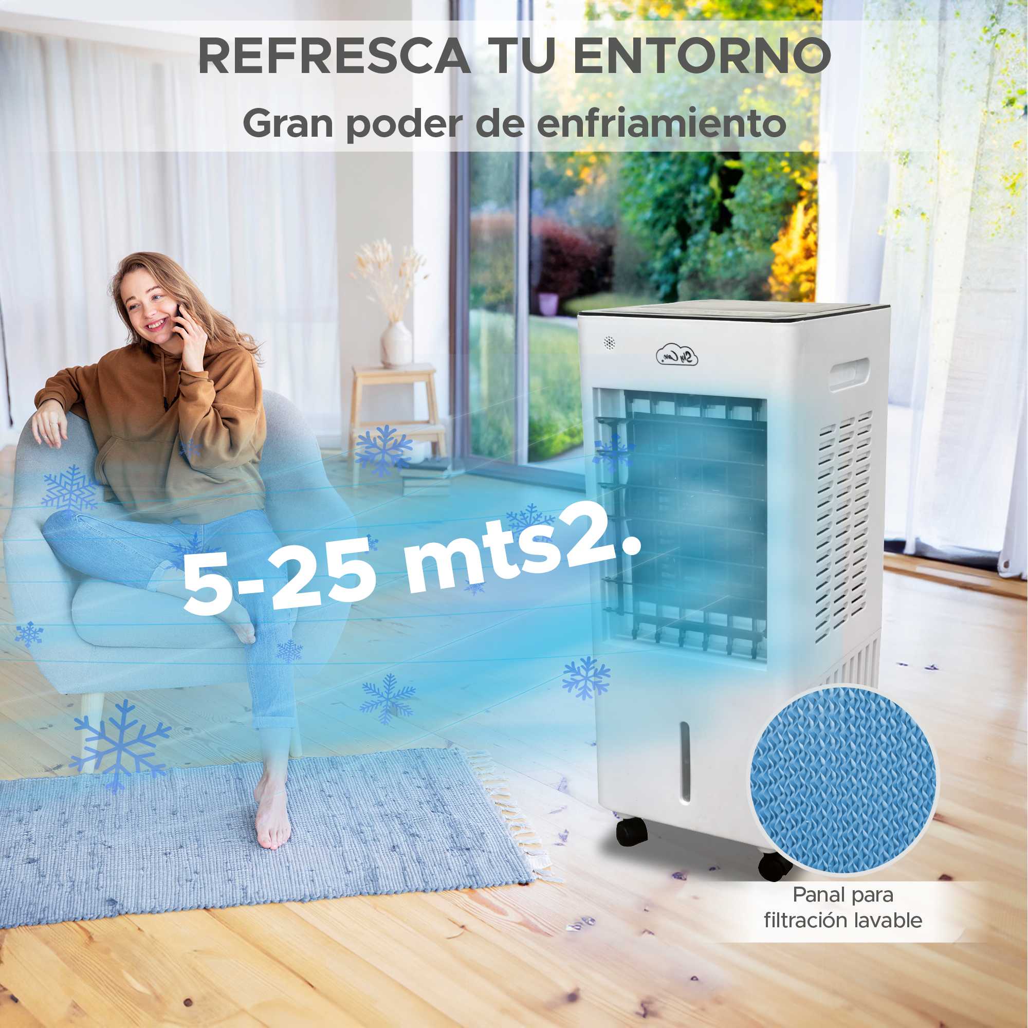 Foto 6 pulgar | Enfriador De Aire Evaporativo Sky Care 10l - 3 En 1: Enfría, Humidifica Y Purifica.