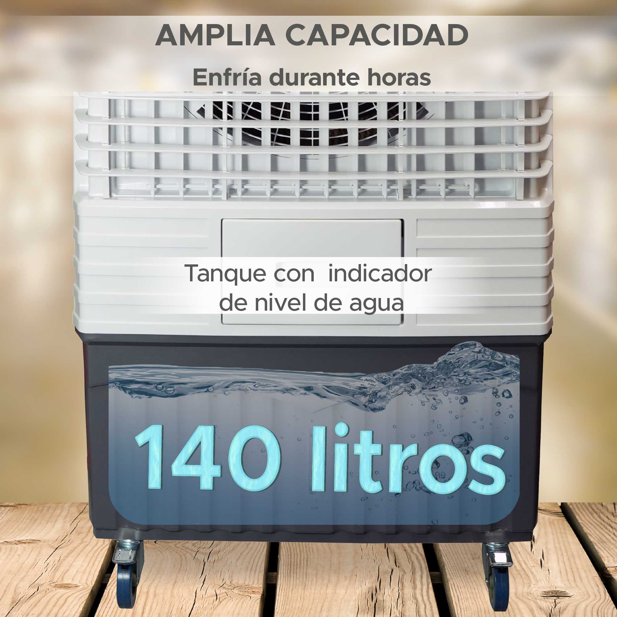 Foto 5 | Enfriador Evaporativo 140 l Portátil y Potente Ideal para Eventos al Aire Libre y Espacios Amplios