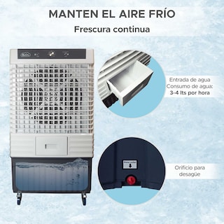 Foto 6 | Enfriador Evaporativo 140 l Portátil y Potente Ideal para Eventos al Aire Libre y Espacios Amplios