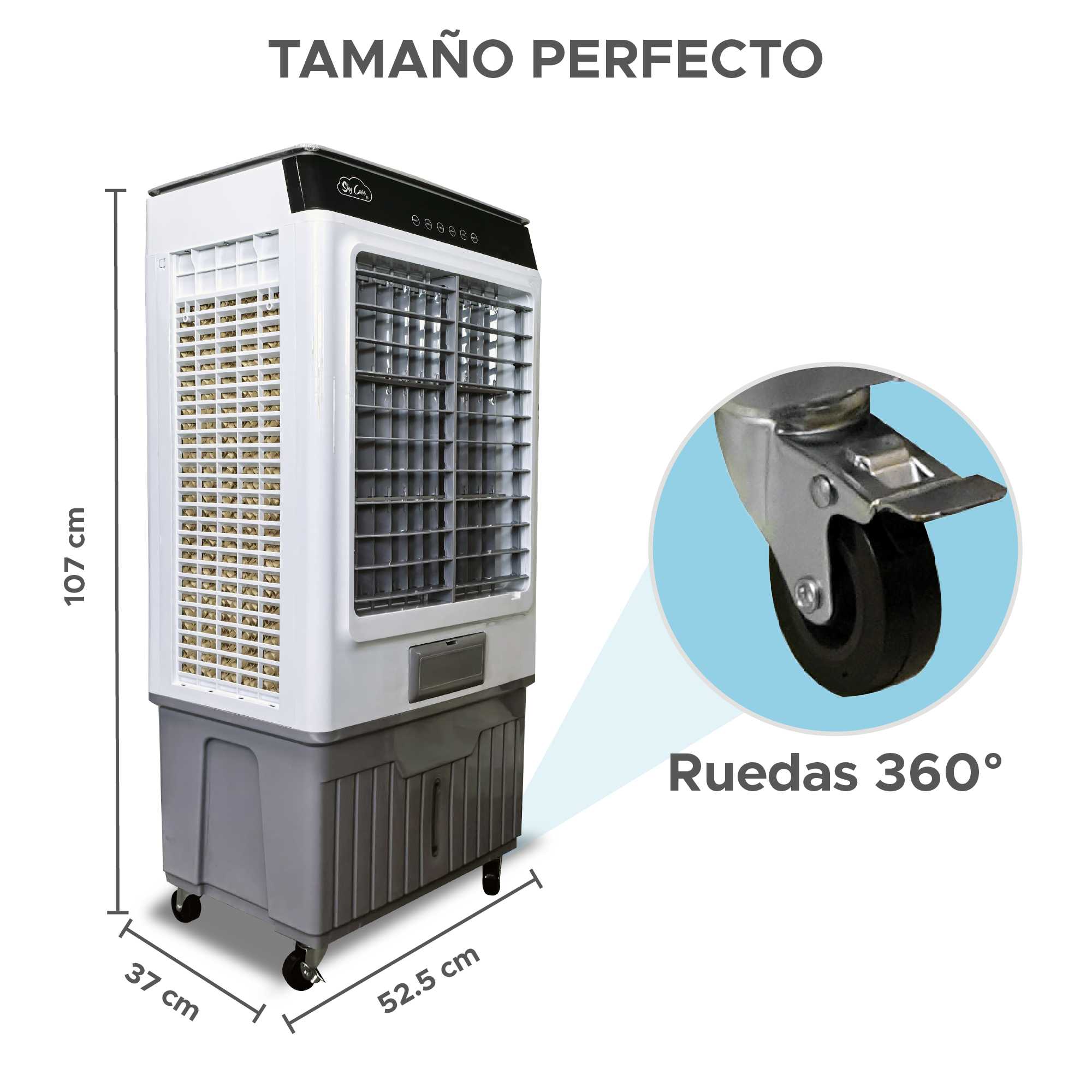 Foto 4 pulgar | Enfriador Portátil de Aire Evaporativo 55l 3 en 1 Ideal para Áreas Amplias