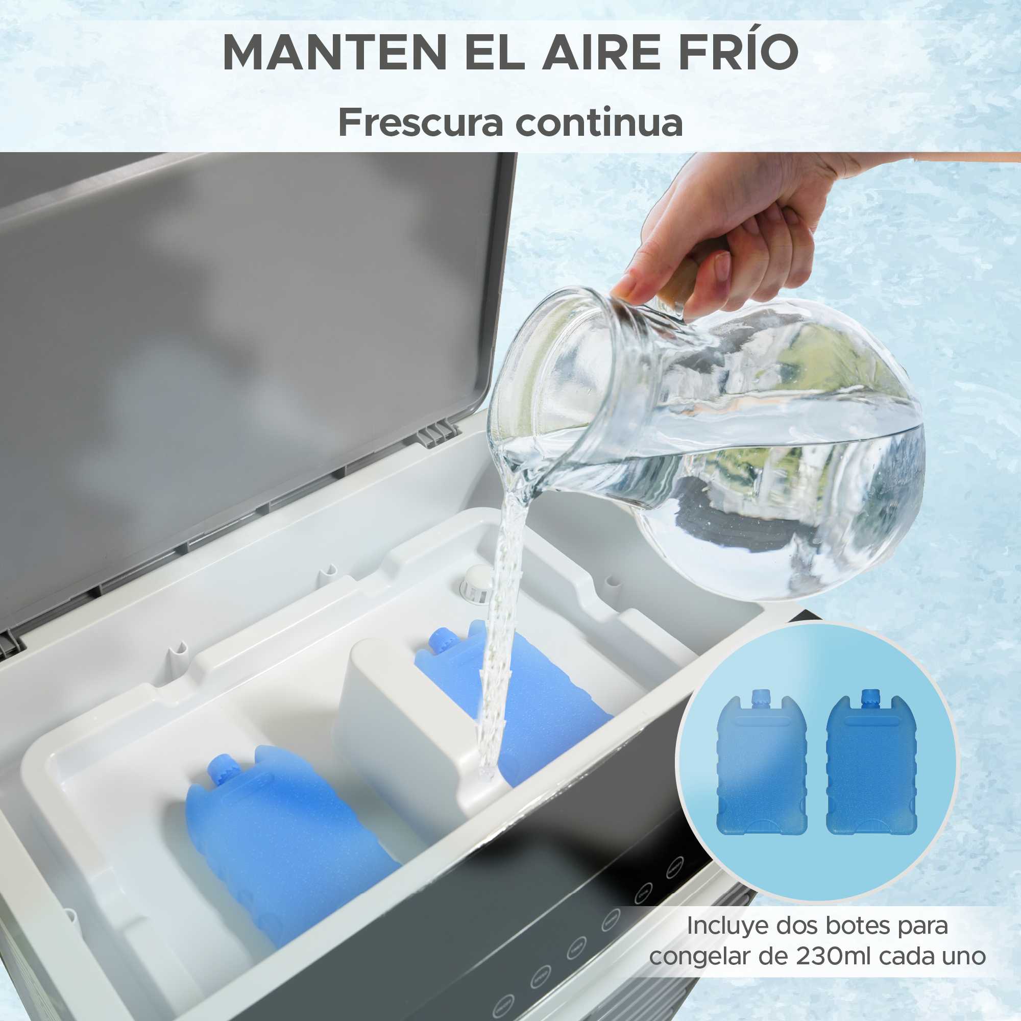 Foto 7 pulgar | Enfriador Portátil de Aire Evaporativo 55l 3 en 1 Ideal para Áreas Amplias