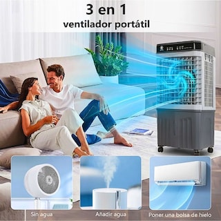 Foto 2 | Enfriador De Aire Evaporativo Control Remoto Temporizador Gris