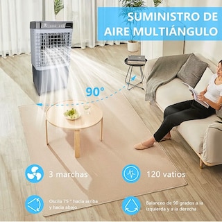 Foto 3 | Enfriador De Aire Evaporativo Control Remoto Temporizador Gris