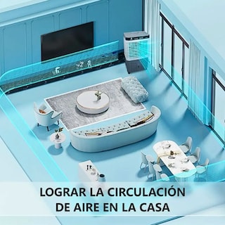 Foto 5 | Enfriador De Aire Evaporativo Control Remoto Temporizador Gris