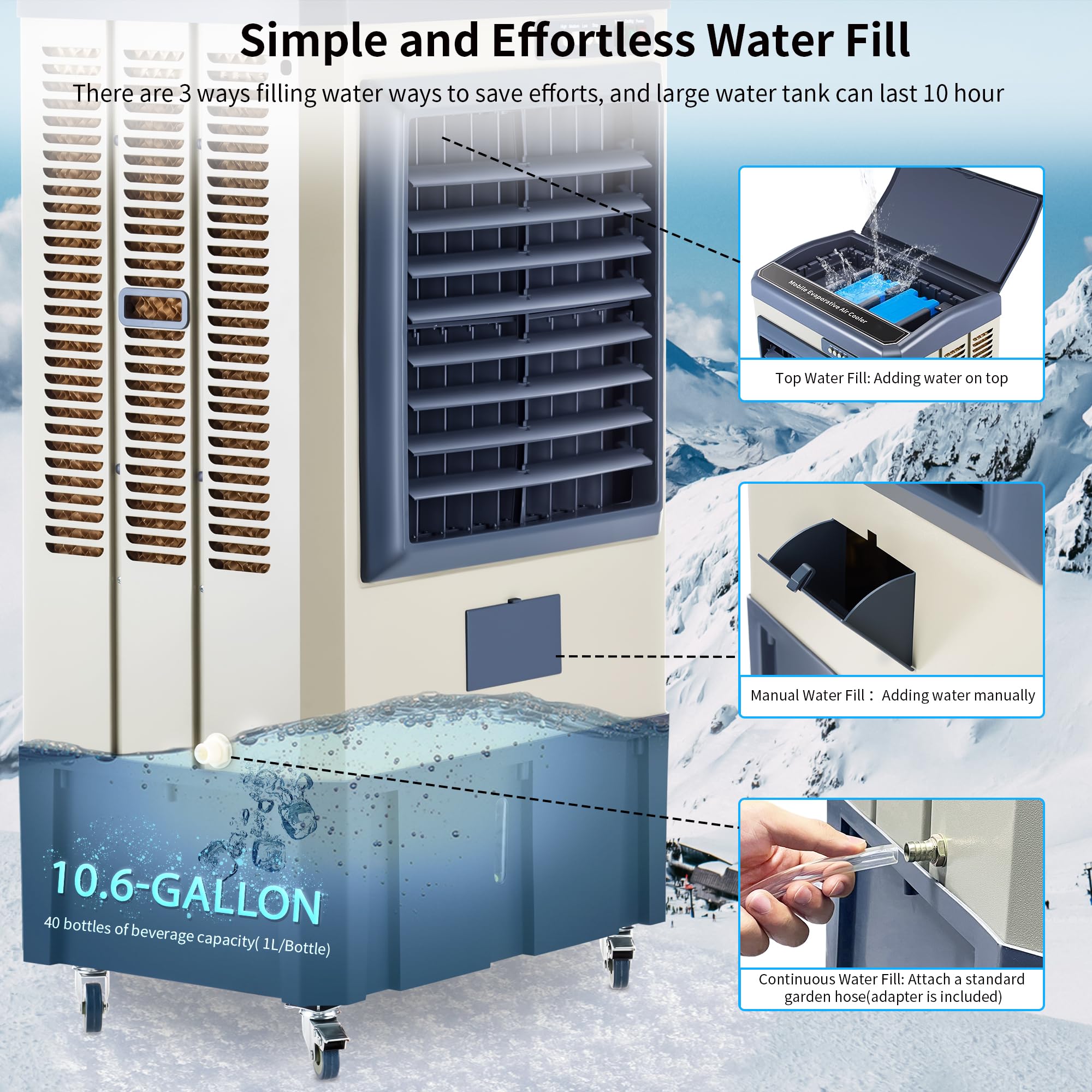 Foto 6 pulgar | Enfriador De Aire Evaporativo Uthfy 41 Swamp Cooler 3531 Cfm 40l - Venta Internacional.
