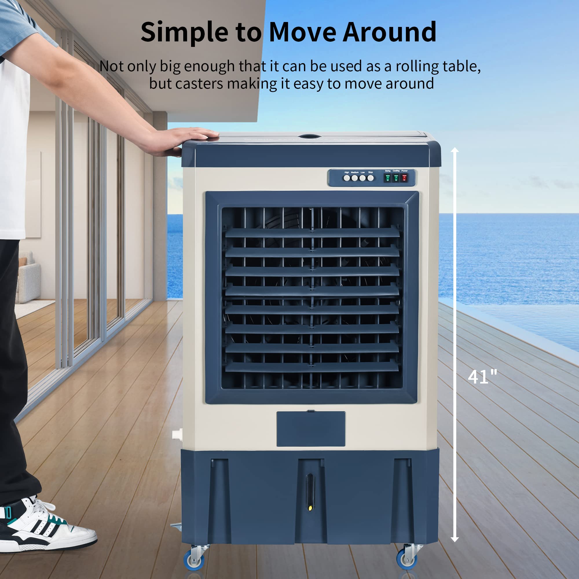Foto 6 | Enfriador De Aire Evaporativo Uthfy 41 Swamp Cooler 3531 Cfm 40l - Venta Internacional.