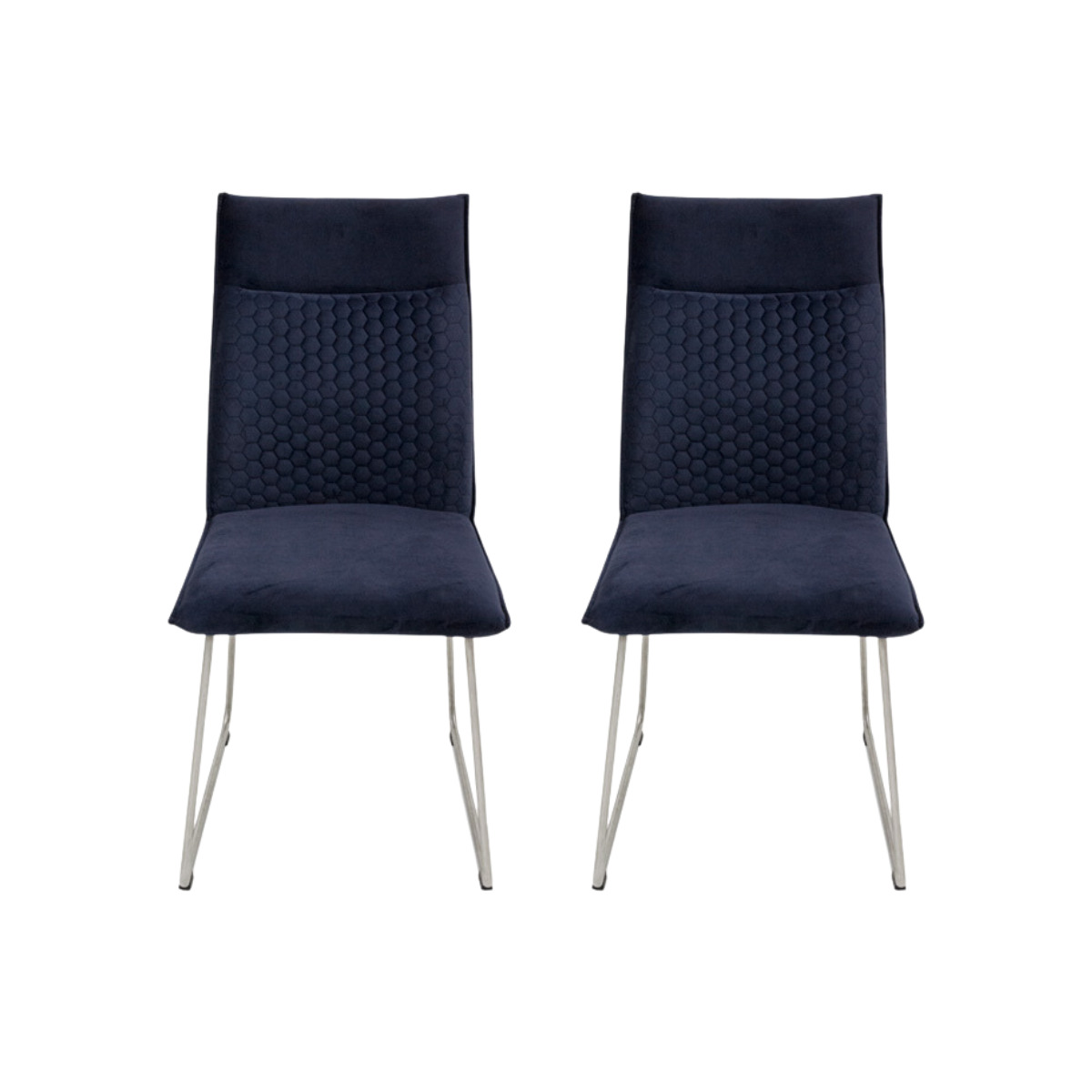 Set de 2 Sillas Tamarindo Gat de Tela color Azul Oscuro